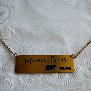 Gold 'Mama Bear' Necklace